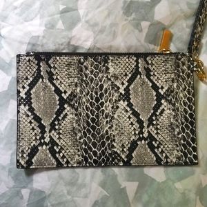 Faux Snakeskin wristlet or clutch